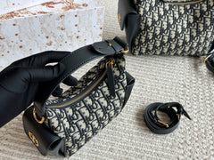 Blue Letter Jacquard Bag