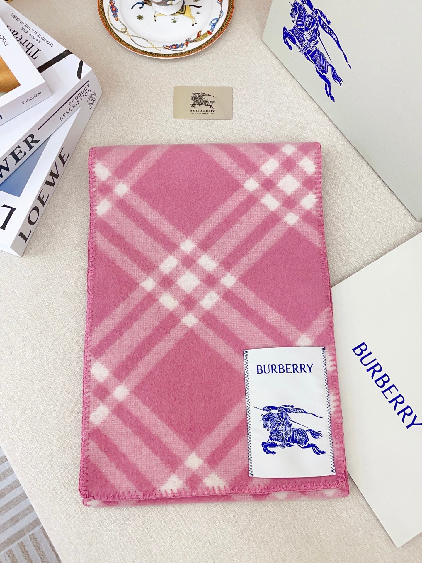 Colorful plaid soft cashmere scarf