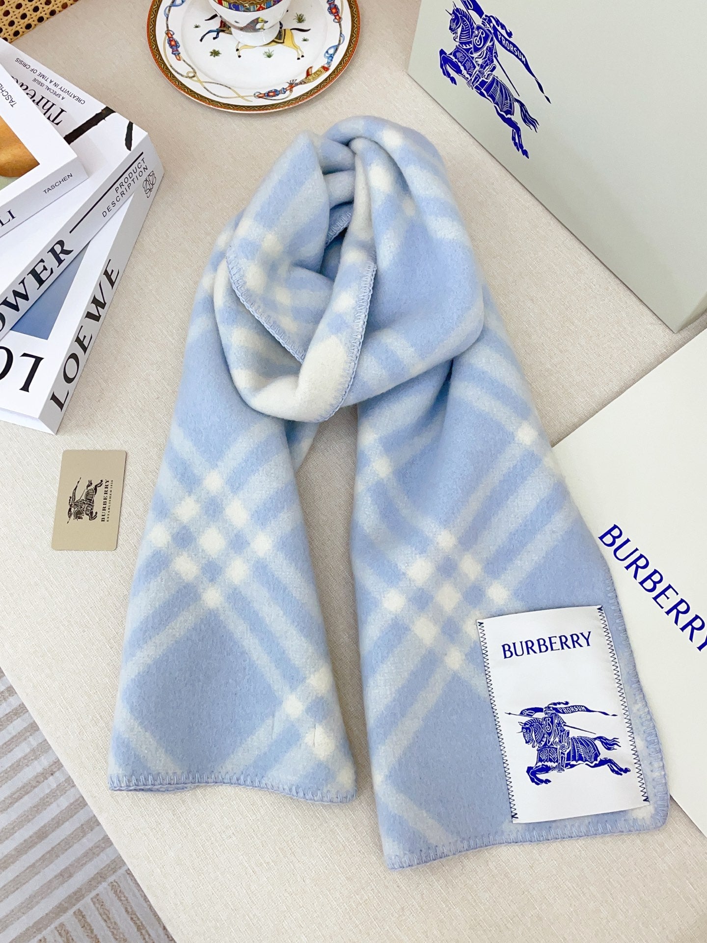 Colorful plaid soft cashmere scarf