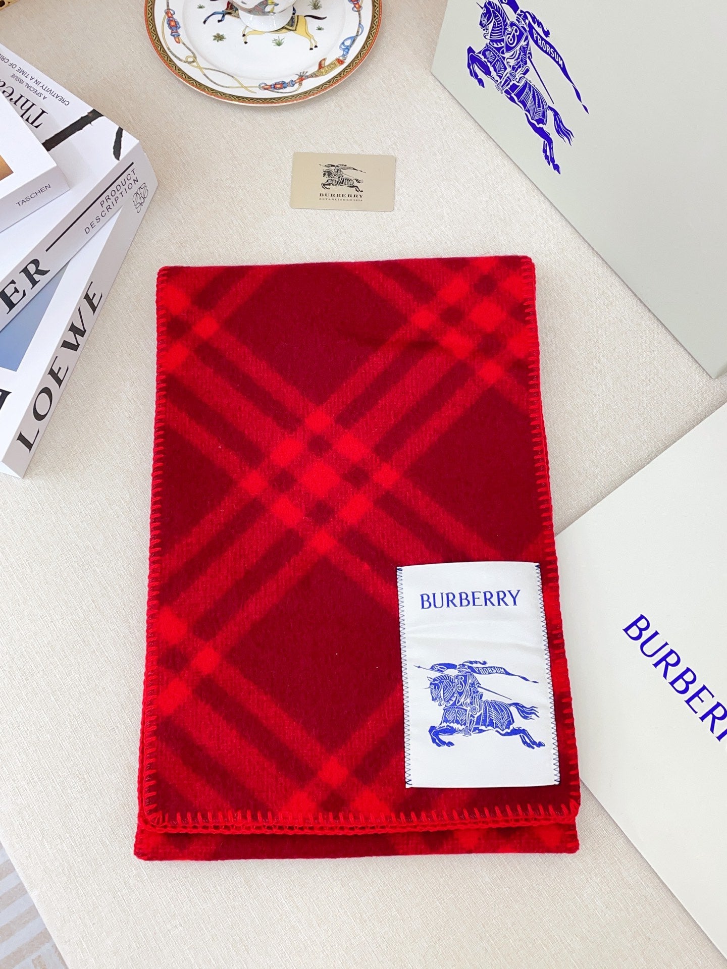 Colorful plaid soft cashmere scarf