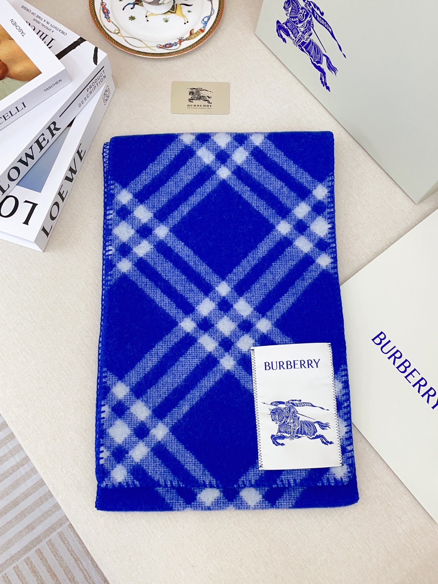 Colorful plaid soft cashmere scarf