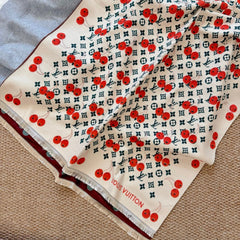Soft cashmere cherry scarf