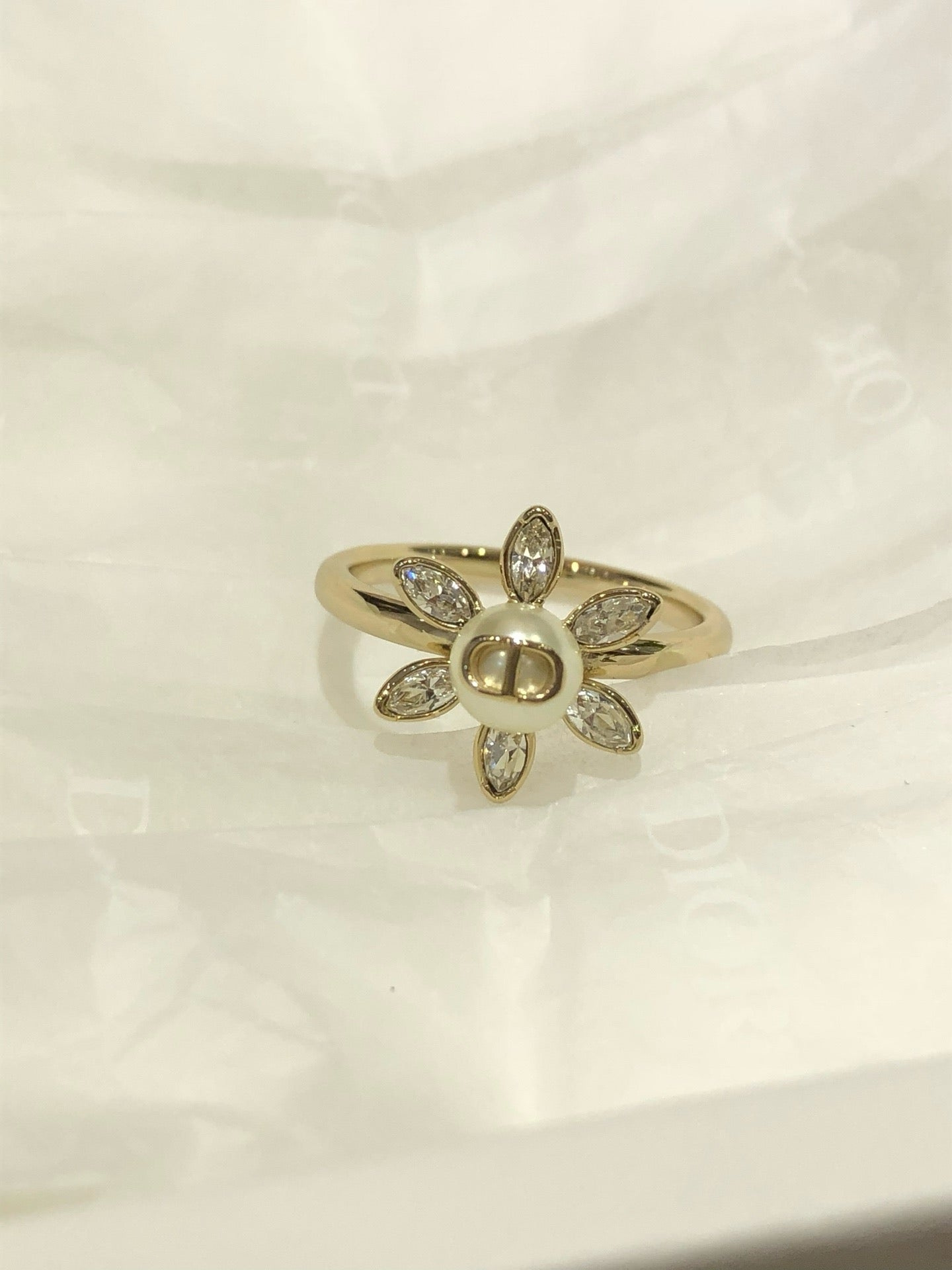Sunflower Pearl Ring