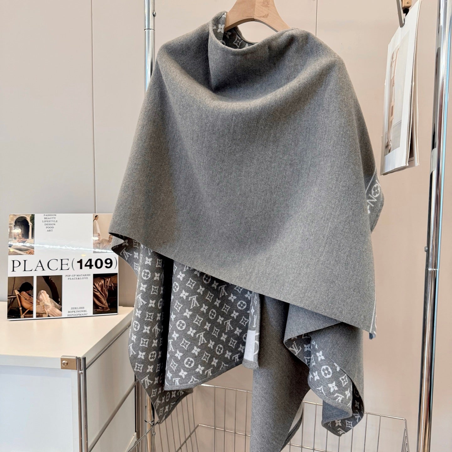 Cashmere Embossed Cape