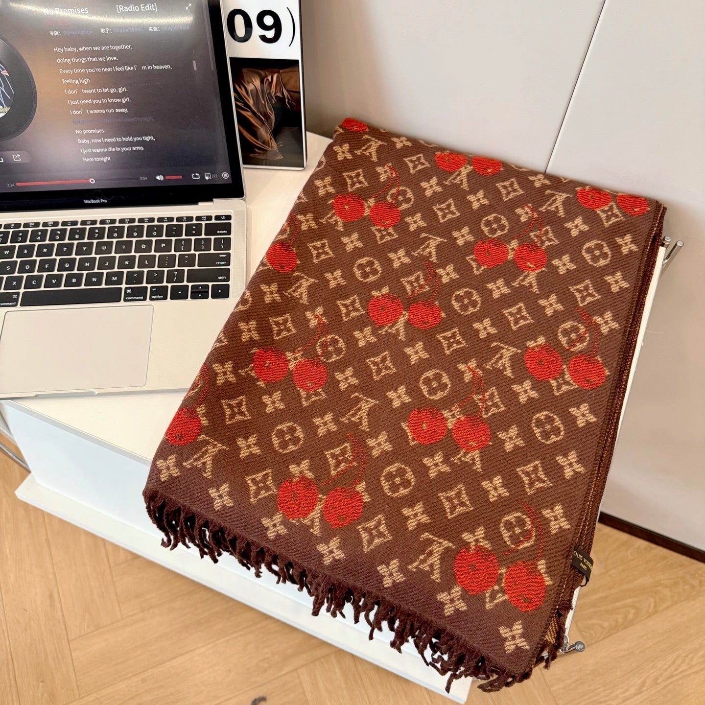 Cherry Embossed Scarf