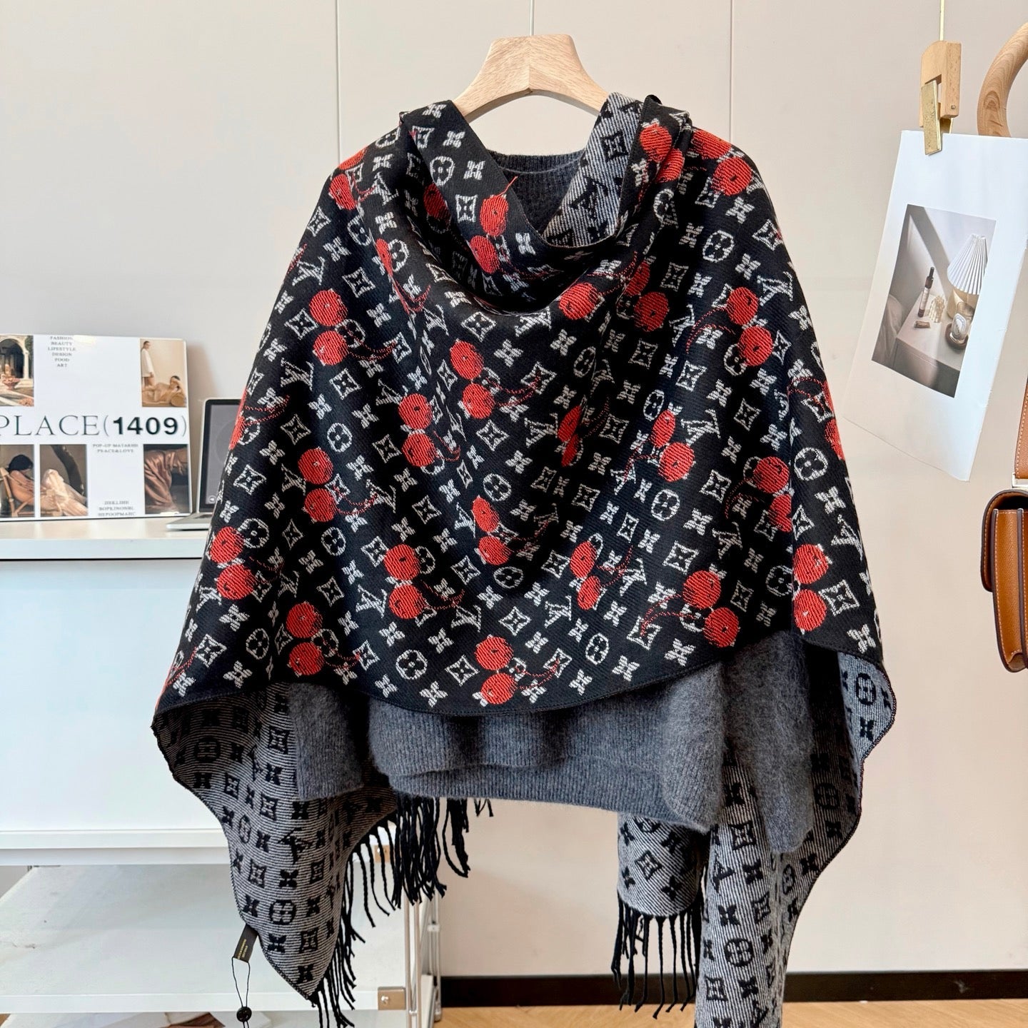 Cherry Embossed Scarf