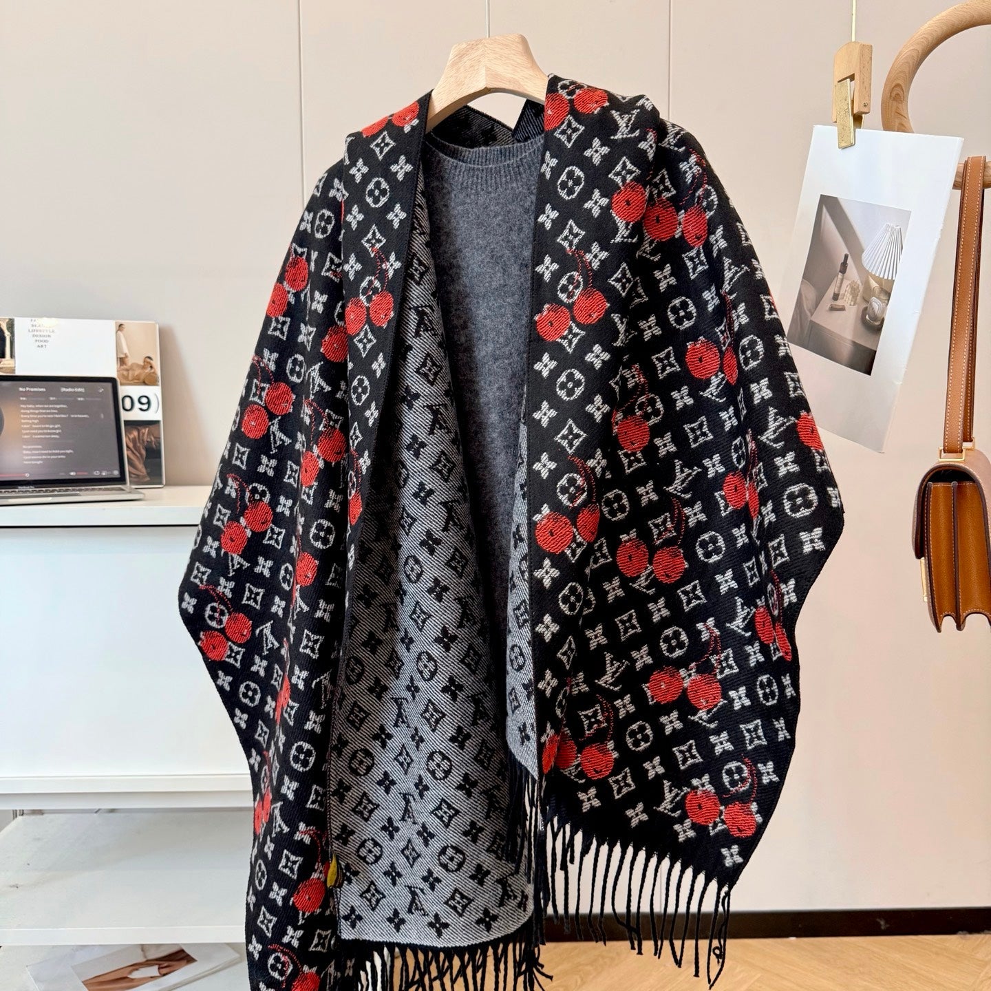 Cherry Embossed Scarf