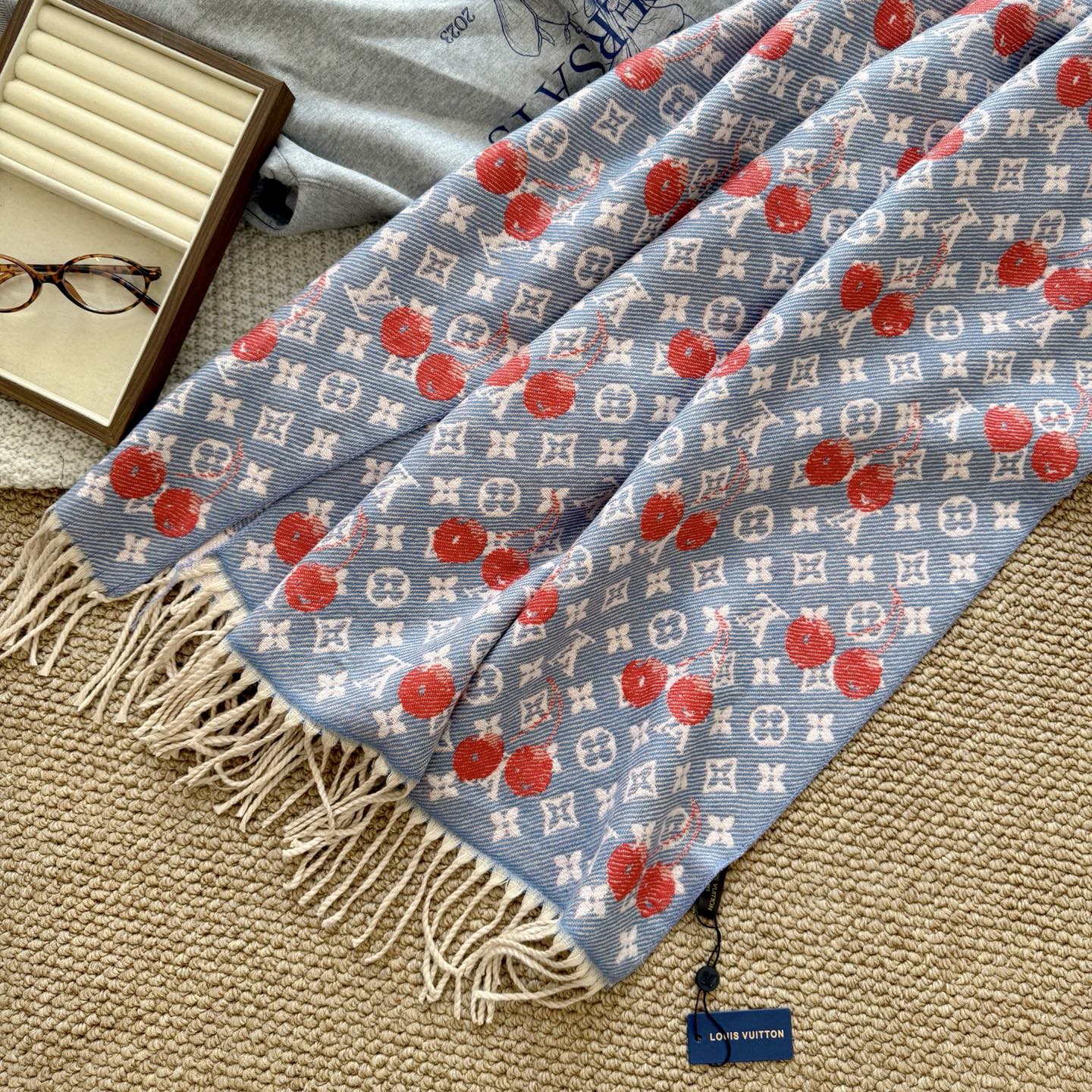 Cherry Embossed Scarf