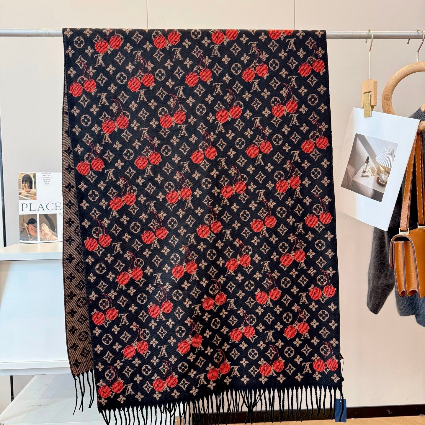 Cherry Embossed Scarf
