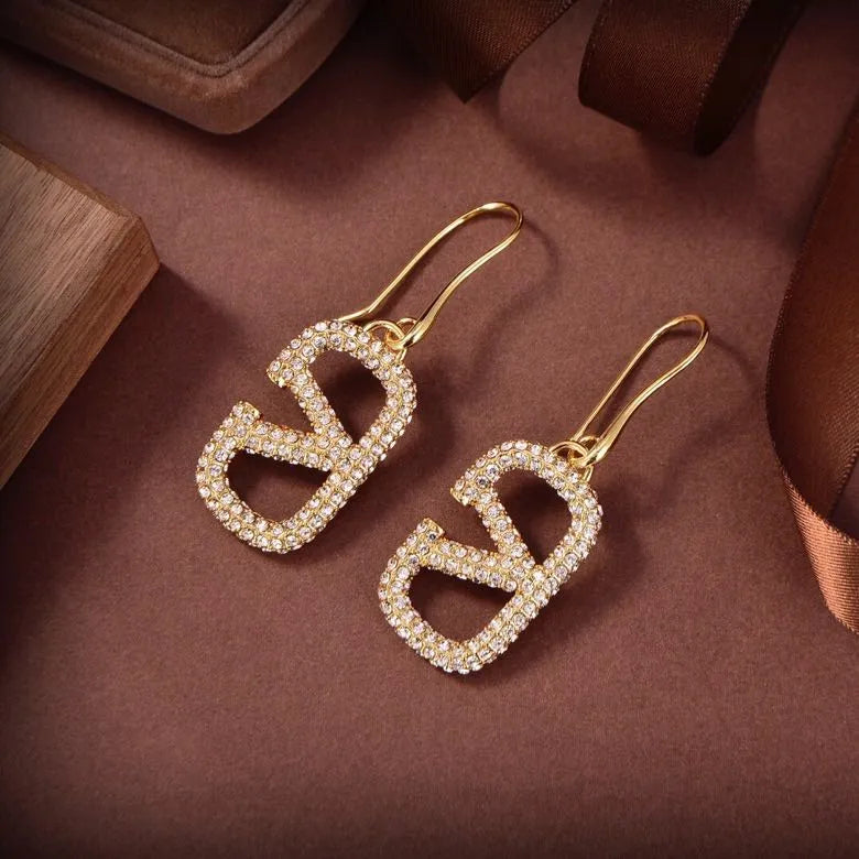 Diamond Pendant Earrings