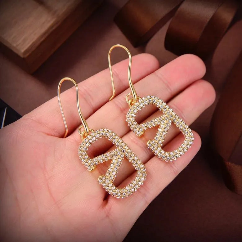 Diamond Pendant Earrings