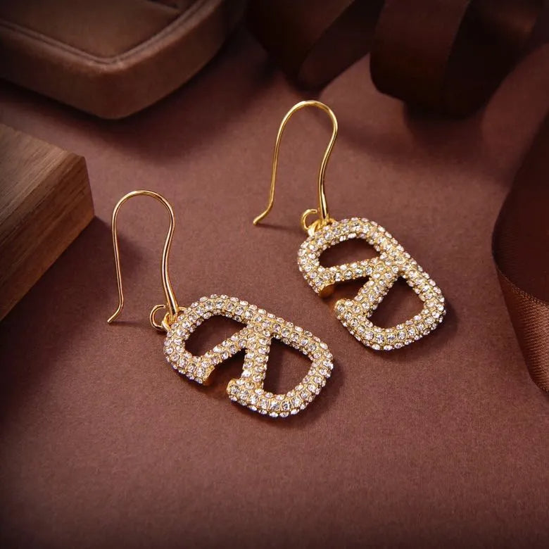 Diamond Pendant Earrings