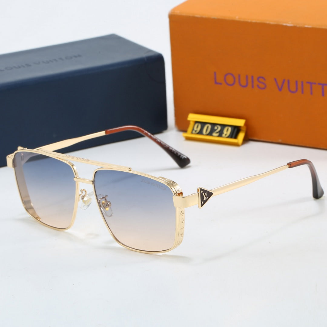 metal square frame sunglasses