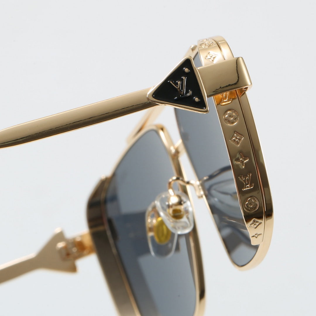 metal square frame sunglasses