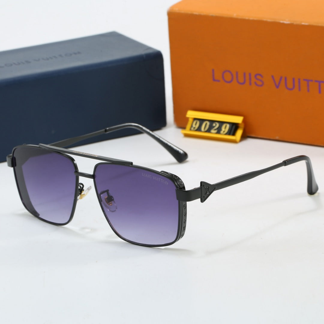 metal square frame sunglasses