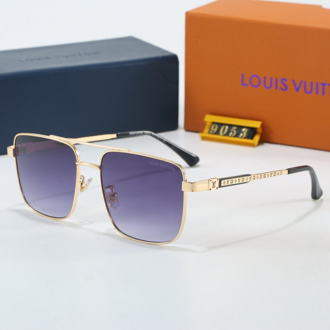Metal Square Frame Sunglasses