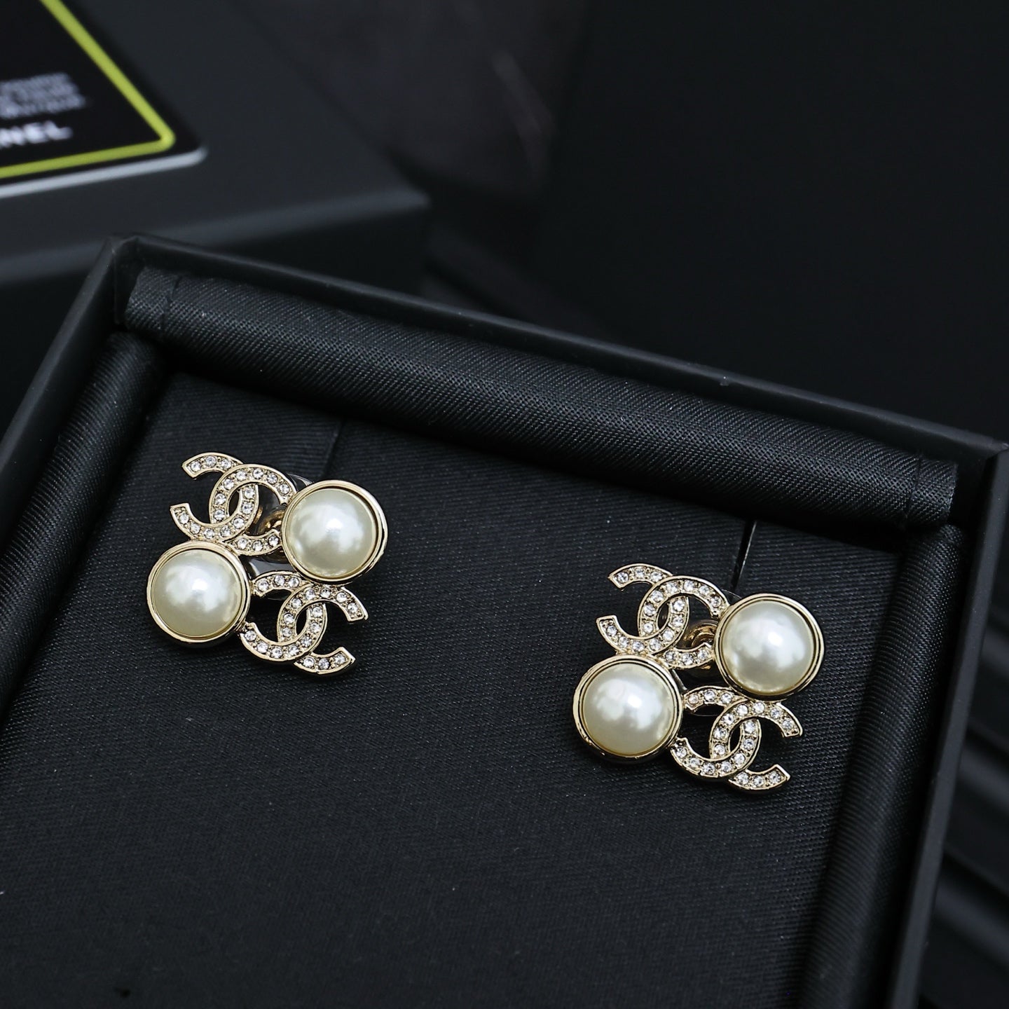 Square Letter Pearl Earrings