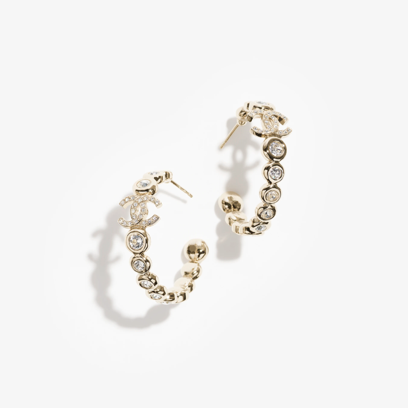 Diamond Half Hoop Earrings