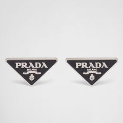 Vintage enamel triangle earrings
