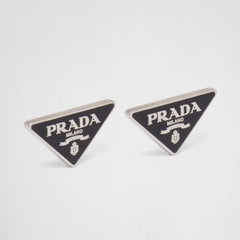 Vintage enamel triangle earrings