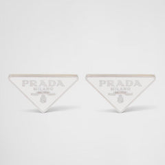 Vintage enamel triangle earrings