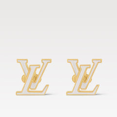 Fashionable white enamel stud earrings