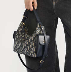 Blue Letter Jacquard Bag