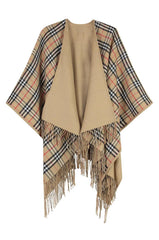 Reversible Vintage Plaid Cape