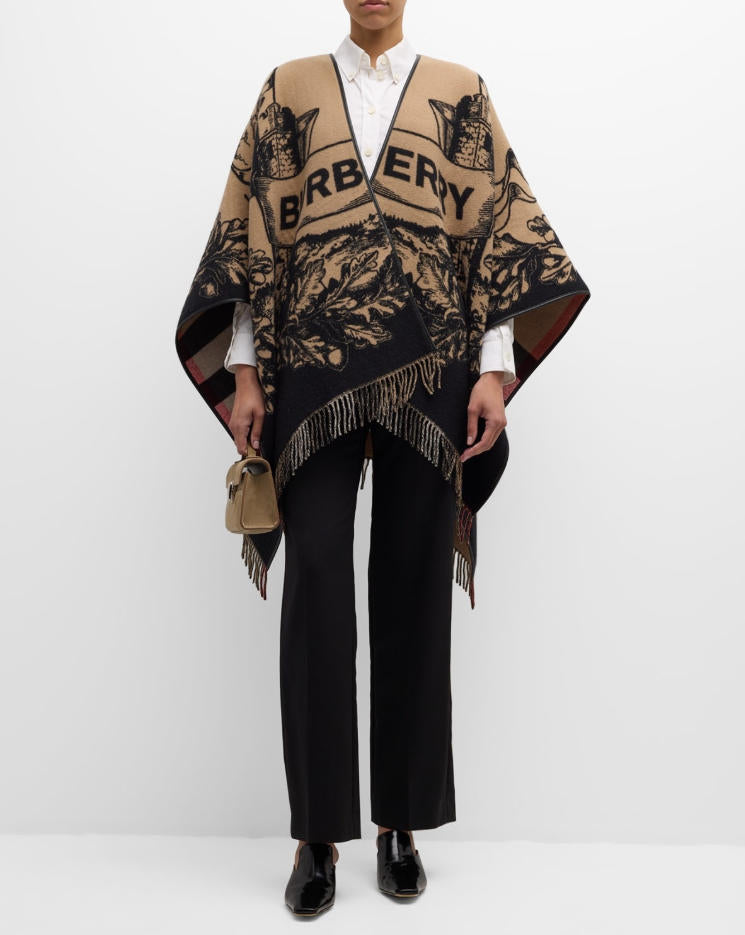 Double-sided Jacquard Cape