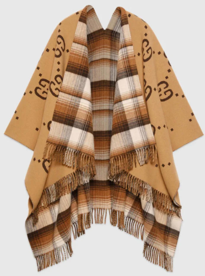 Vintage Double-Sided Jacquard Cape