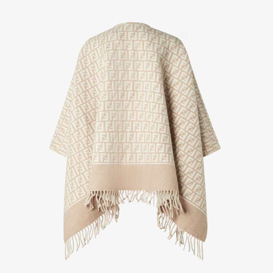 Retro Wool Jacquard Cape