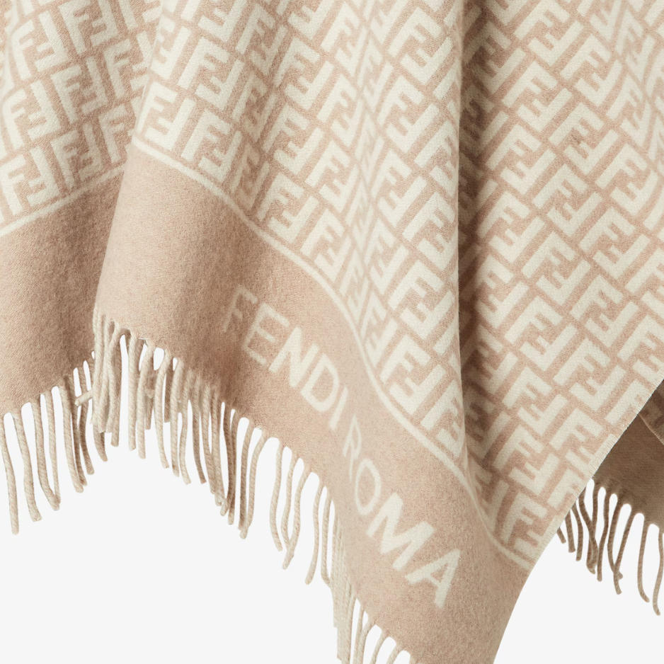 Retro Wool Jacquard Cape
