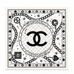 Elegant women's square silk scarf