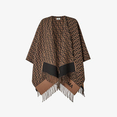 Retro Wool Jacquard Cape