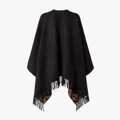 Retro wool and cashmere poncho